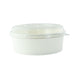 Combo saladier rond "Buckaty" en carton blanc + couvercle PET - 550 ml - Ø 15 cm - H 5 cm - 50 unités