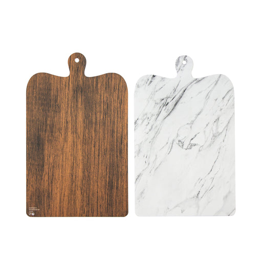 Les planches apéro double face imitation marbre et bois  395x245mm - 50 Pcs