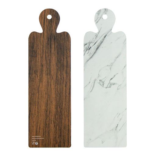 Les planches apéro double face imitation marbre et bois  90x295mm - 50 Pcs