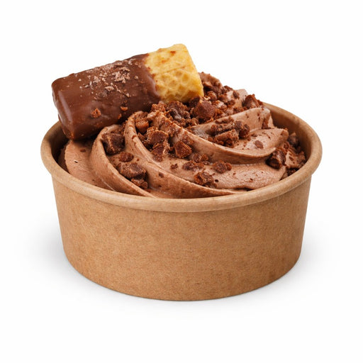 Pot carton kraft brun chaud et froid 130 ml - Ø 8 cm - H 4,4 cm - 50 unités
