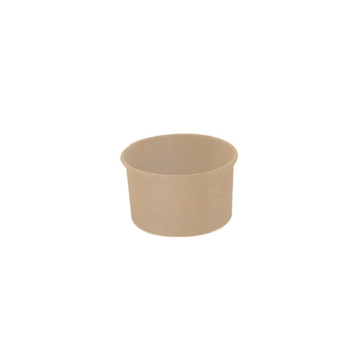Pot carton kraft brun chaud et froid 200 ml - Ø 9 cm - H 4,8 cm - 50 unités