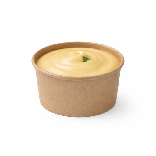 Pot carton kraft brun chaud et froid 86 ml - Ø 7,4 cm - H 3,8 cm - 50 unités