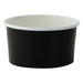 Pot carton noir chaud et froid 130 ml - Ø 8 cm - H 4,4 cm - 50 unités
