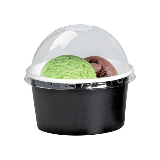 Pot carton noir chaud et froid 280 ml - Ø 9,5 cm - H 6,2 cm - 50 unités