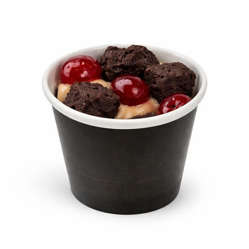 Pot carton noir chaud et froid 45 ml - Ø 4,6 cm - H 4 cm - 50 unités