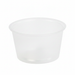 Pot à sauce rond en plastique PP transparent - 110 ml - Ø 7 cm - H 4,3 cm - 100 unités