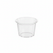 Pot à sauce rond en plastique PET transparent - 50 ml - Ø 6,5 cm - H 2,8 cm - 100 unités