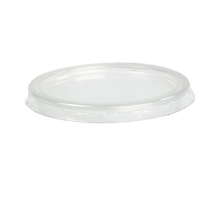 Couvercle PET translucide plat - Ø 7,3 cm - 100 unités