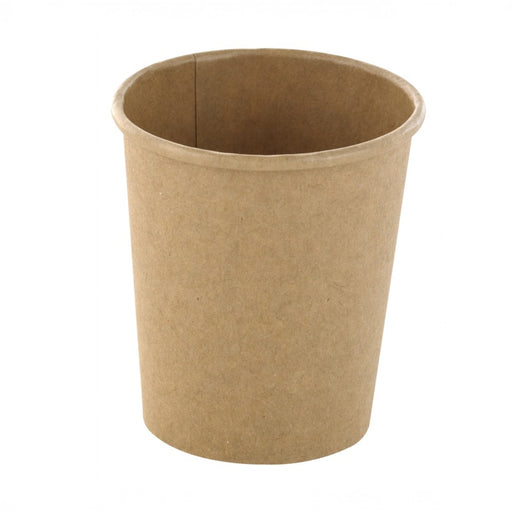 Pot a glace kraft sans plastique - 120 ml - 6,1 cm x 4,5 cm x 6,5 cm. - 50 unités