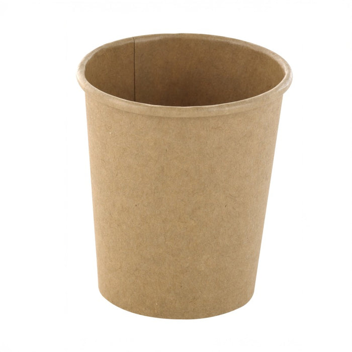 Pot a glace kraft sans plastique - 120 ml - 6,1 cm x 4,5 cm x 6,5 cm. - 50 unités