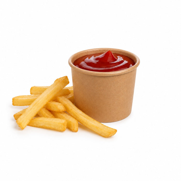 Pot à soupe et glace en carton kraft brun sans plastique, Waterbased 75ml Ø61mm, 50pcs