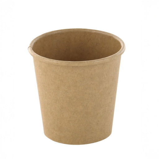 Pot à soupe et glace en carton kraft brun sans plastique, Waterbased 100ml Ø 6,1 cm - 50 unités