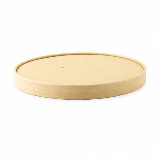 Couvercle carton kraft sans plastique - 6,1 cm x 0 cm x 0,75 cm - Ø 6,1 cm - H 0,75 cm - 50 unités
