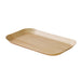 Plateau decor bois clair laminé 18,5 cm x 10,5 cm H 1,2 cm - 50 unités