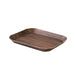 Plateau decor bois foncé laminé 16,8 cm x 12,7 cm H 1,5 cm - 50 unités