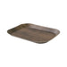 Plateau carton décor bois foncé laminé - 18,5 cm x 13,5 cm x 1,9 cm