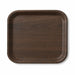 Plateau carton décor bois foncé laminé - 18,5 cm x 13,5 cm x 1,9 cm
