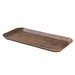 Plateau decor bois foncé laminé 26,7 cm x 12,7 cm H 1,5 cm - 50 unités