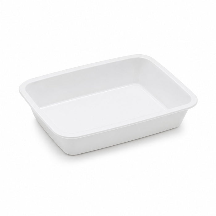 Ravier en plastique PS blanc - 220 g - 13,7 cm x 9,5 cm x 2,5 cm