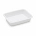 Ravier en plastique PS blanc - 220 g - 13,7 cm x 9,5 cm x 2,5 cm