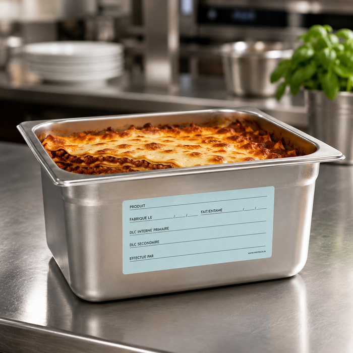 Etiquette de traçabilité alimentaire - 10 cm x 4 cm - 300 unités