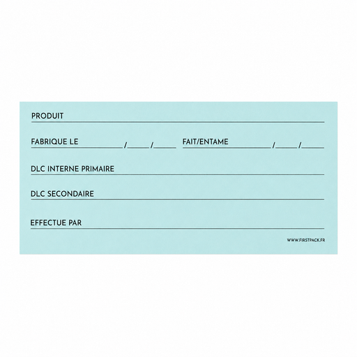 Etiquette de traçabilité alimentaire - 10 cm x 4 cm - 300 unités