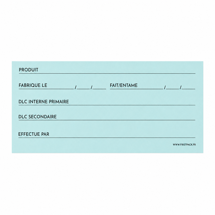 Etiquette de traçabilité alimentaire - 10 cm x 4 cm - 300 unités