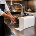Serviette essuie-main blanche 2 plis pliage en W - 16,3 cm x 21,5 cm - ambiance