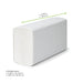 Serviette essuie-main blanche 2 plis pliage en W - 16,2 cm x 32 cm - dimensions