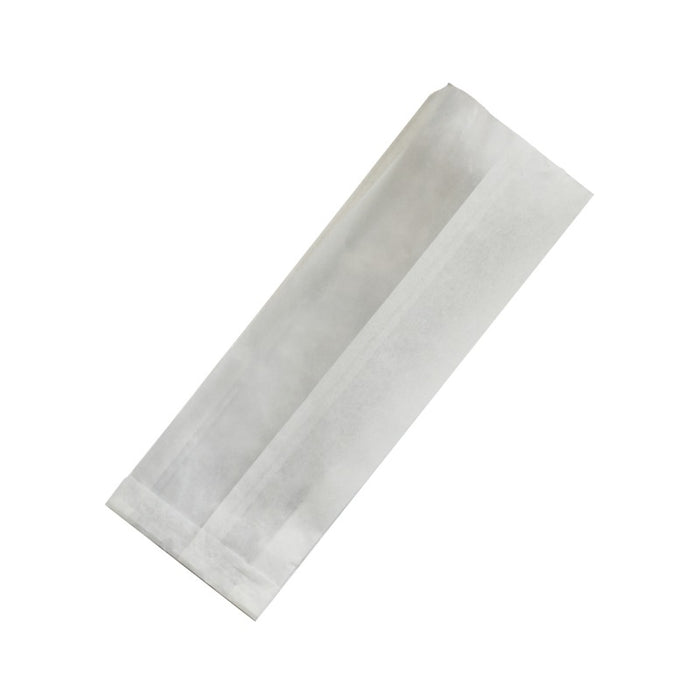 Sac sandwich blanc ingraissable à fenêtre cristal - 11 cm x 4 cm x 31 cm - 1000 unités