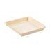 Barquette carrée en bois "Samouraï" 13 cm x 13 cm x 2 cm - 100 unités