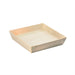 Barquette carrée en bois "Samouraï" 17 cm x 17 cm x 3,6 cm - 100 unités