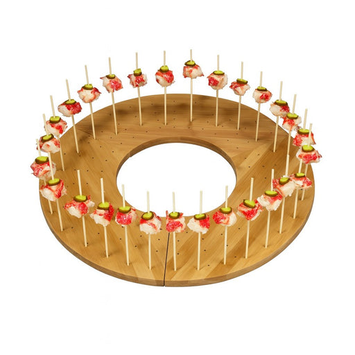 Support bambou "Donut" pour 40 pics 40,6 cm x 18 cm x 1,6 cm - 3 unités