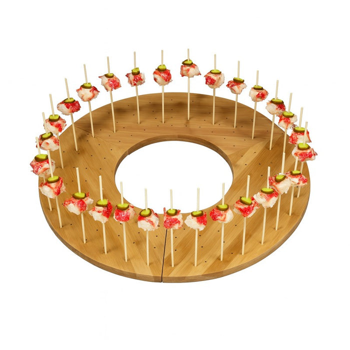 Support bambou "Donut" pour 40 pics 40,6 cm x 18 cm x 1,6 cm - 3 unités