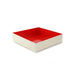 Boîte bois intérieur rouge "Samouraï" 16 cm x 16 cm x 3,6 cm - 100 unités
