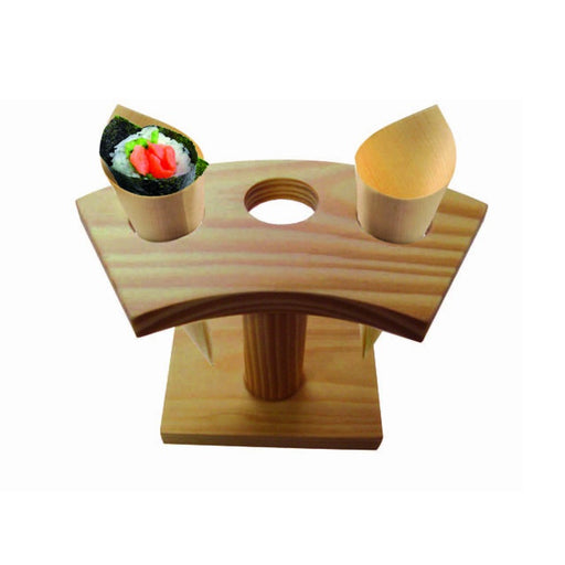 Support bambou pour cônes 3 trous 16 cm x 7,5 cm x 9 cm - 10 unités