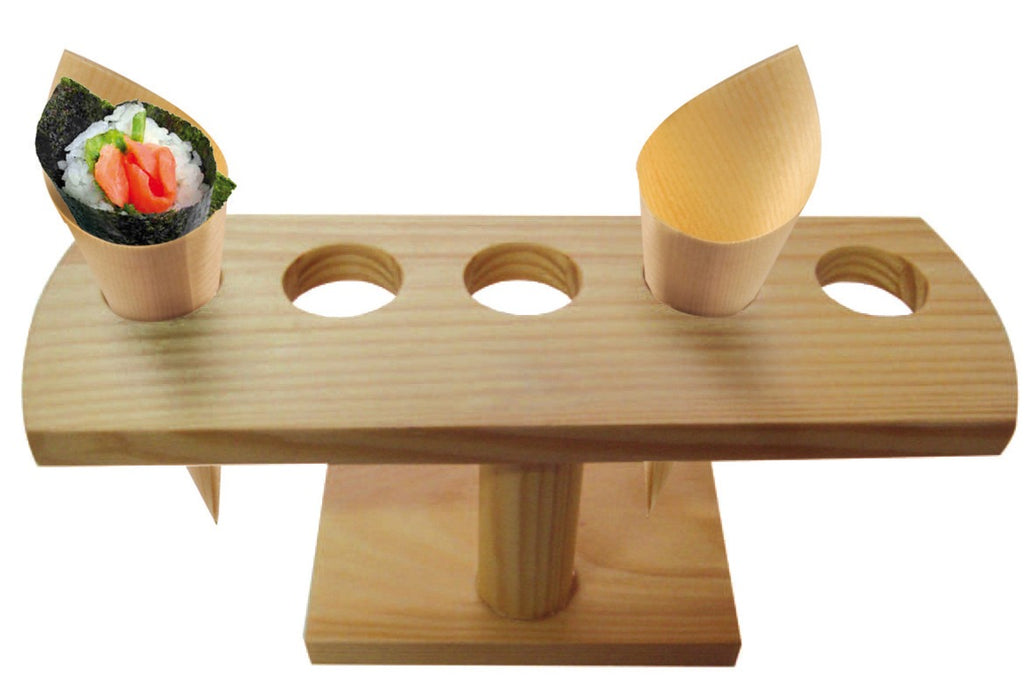 Support bambou pour cônes 5 trous 23,5 cm x 8 cm x 9,5 cm - 10 unités