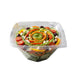 Saladier carré vrillé "Twirl" en PET transparent sans couvercle - 1000 ml - 20 cm x 20 cm - H 8 cm - 100 unités
