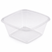 Saladier plastique PET carré transparent 750 ml 16 cm x 16 cm x 7 cm - 100 unités