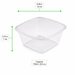 Saladier plastique PET carré transparent 750 ml 16 cm x 16 cm x 7 cm - 100 unités