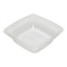 Saladier carré plat en PET transparent sans couvercle - 750 ml - 19,5 cm x 19,5 cm - H 4,6 cm - 300 unités