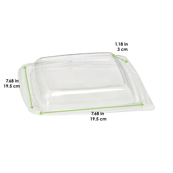 Couvercle transparent dôme pour saladier "Pyram" 19,5 cm x 19,5 cm x 3 cm - 100 unités