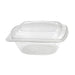 Saladier carré avec couvercle transparent 1000 ml 19,5 cm x 19,5 cm x 7 cm - 25 unités