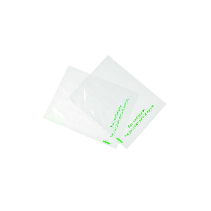 Sac liasse réutilisable 50 microns 17 cm x 22 cm - 50 unités
