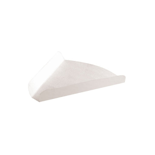 Triangle carton blanc support pizza ou tarte 17,7 cm x 17,5 cm x 2,7 cm - 250 unités