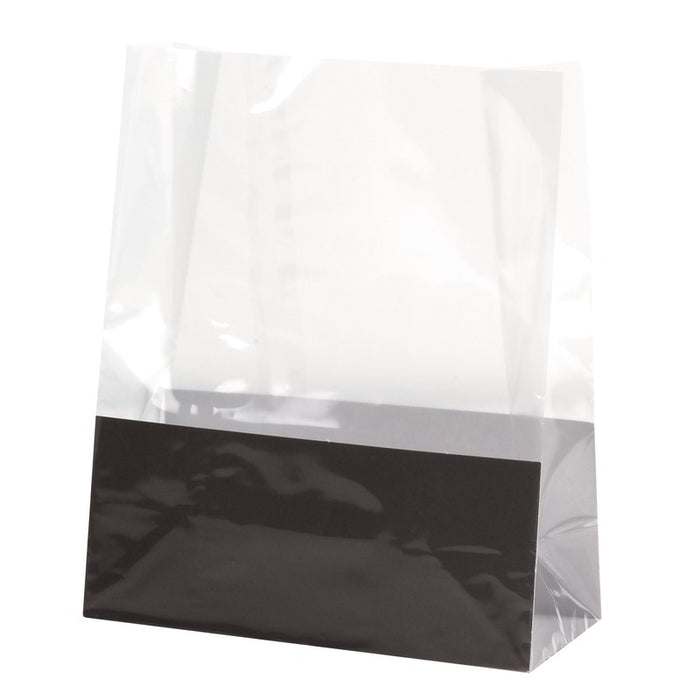 Sac SOS plastique PP transparent 14 cm x 6,5 cm x 17 cm - 100 unités