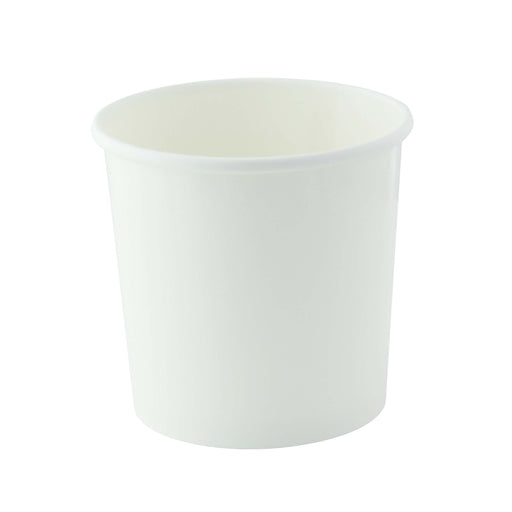 Pot carton blanc chaud et froid - 350 ml - Ø 9 cm - H 8,9 cm - 50 unités