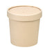 Pot carton fibre de bambou chaud et froid avec couvercle 350 ml - Ø 9 cm - H 8,6 cm - 25 unités