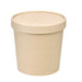 Pot carton fibre de bambou chaud et froid avec couvercle 710 ml - Ø 11,7 cm - H 11 cm - 25 unités