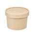 Pot carton fibre de bambou chaud et froid avec couvercle 240 ml - Ø 9 cm - H 7,5 cm - 25 unités